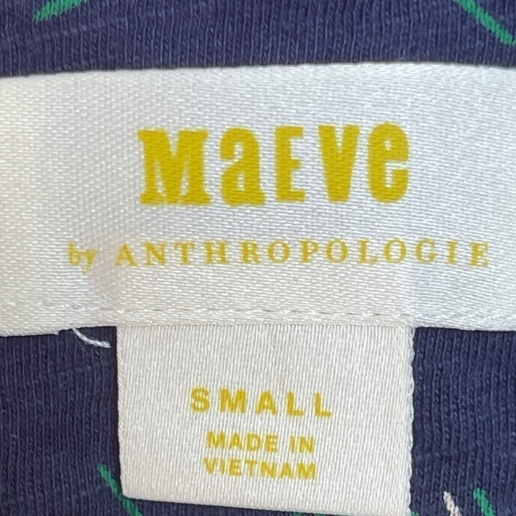 ANTHROPOLOGIE Maeve Winona Babydoll Tunic Navy Floral Print Blouse Size Small - Picture 7 of 8